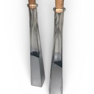 PIER 1 IMPORTS vintage made in Italy two tone glass bottle set